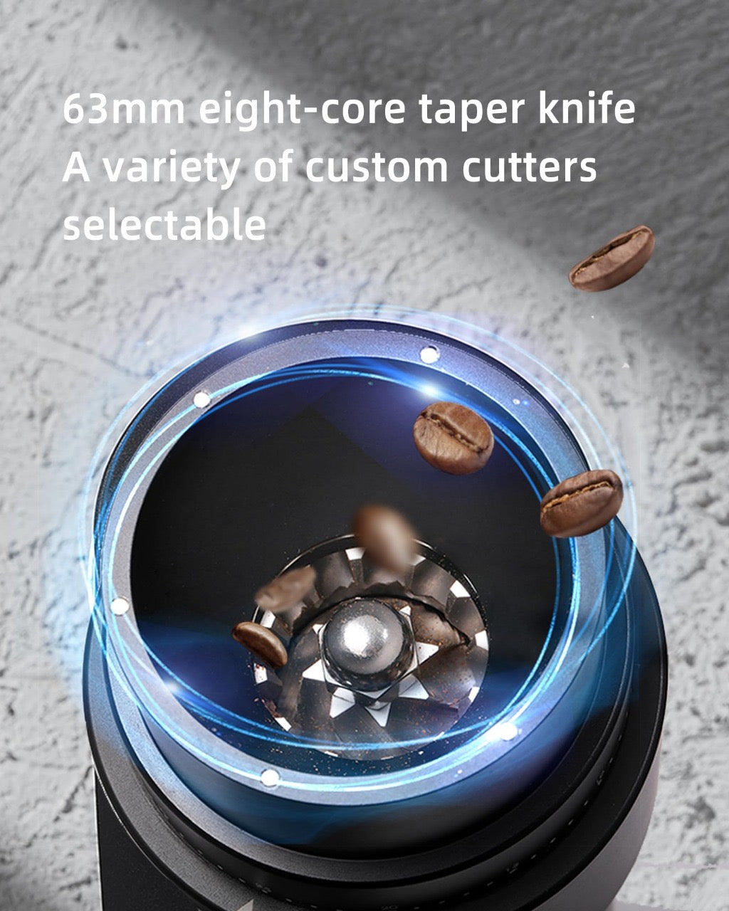 STARSEEKER EDGE Plus Electric Coffee Grinder,63MM Burr Coffee Grinder Hand Brew Coffee Bean Grinder Stepless Fineness Adjustment Removable Magnetic Suction Port