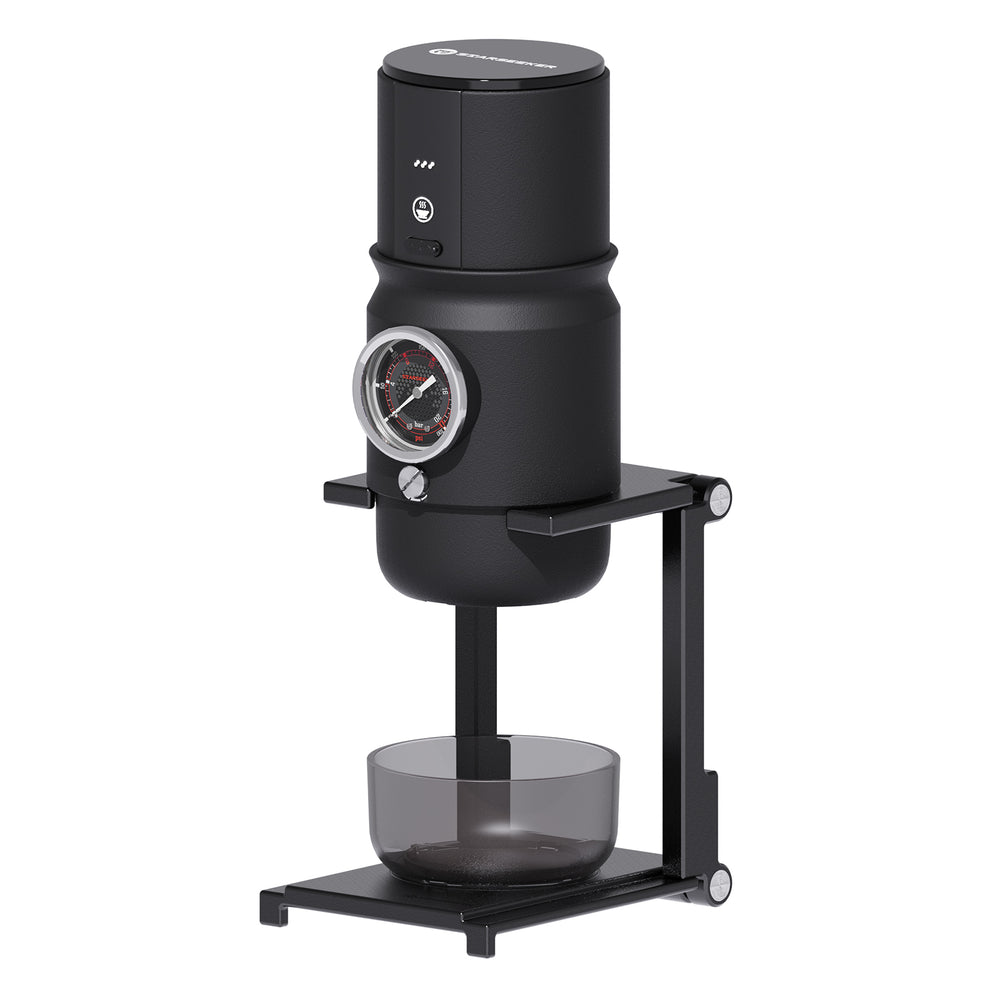 مجموعة كاملة من ماكينة صنع الإسبريسو المحمولة من STARSEEKER Super58 مع حامل، قمع الجرعات، دك القهوة، غلاف عازل من السيليكون وحقيبة حمل