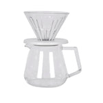 طقم إبريق تحضير قهوة تايم مور كريستال آي مع كوب تنقيط 02 أبيض - سعة 600 مل