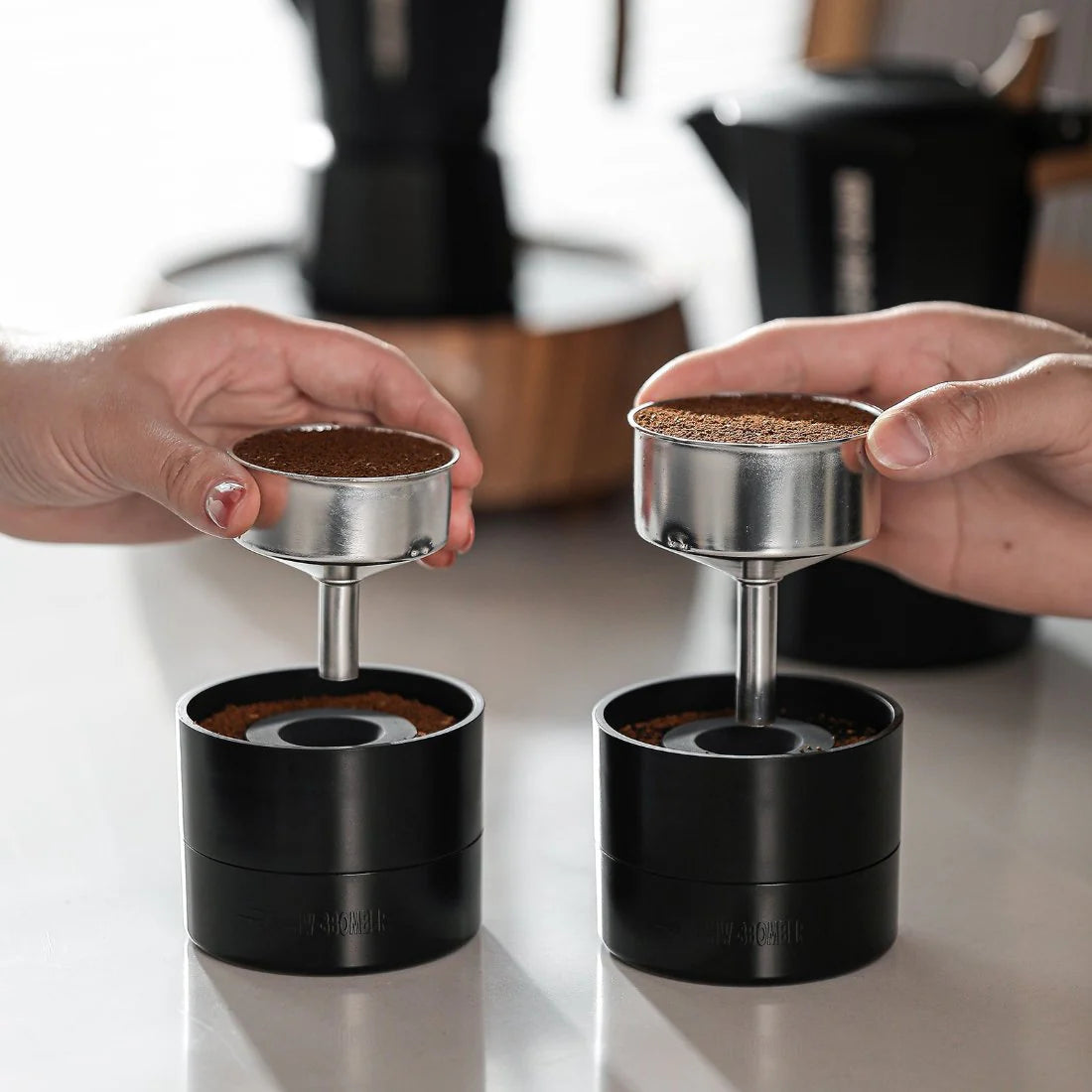 MHW-3BOMBER MOKA POT CYCLONE COFFEE DISTRIBUTOR