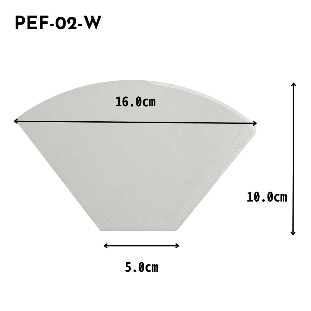 Hario Pegasus Flat Bottom Filters, Size 02, White, 100ct