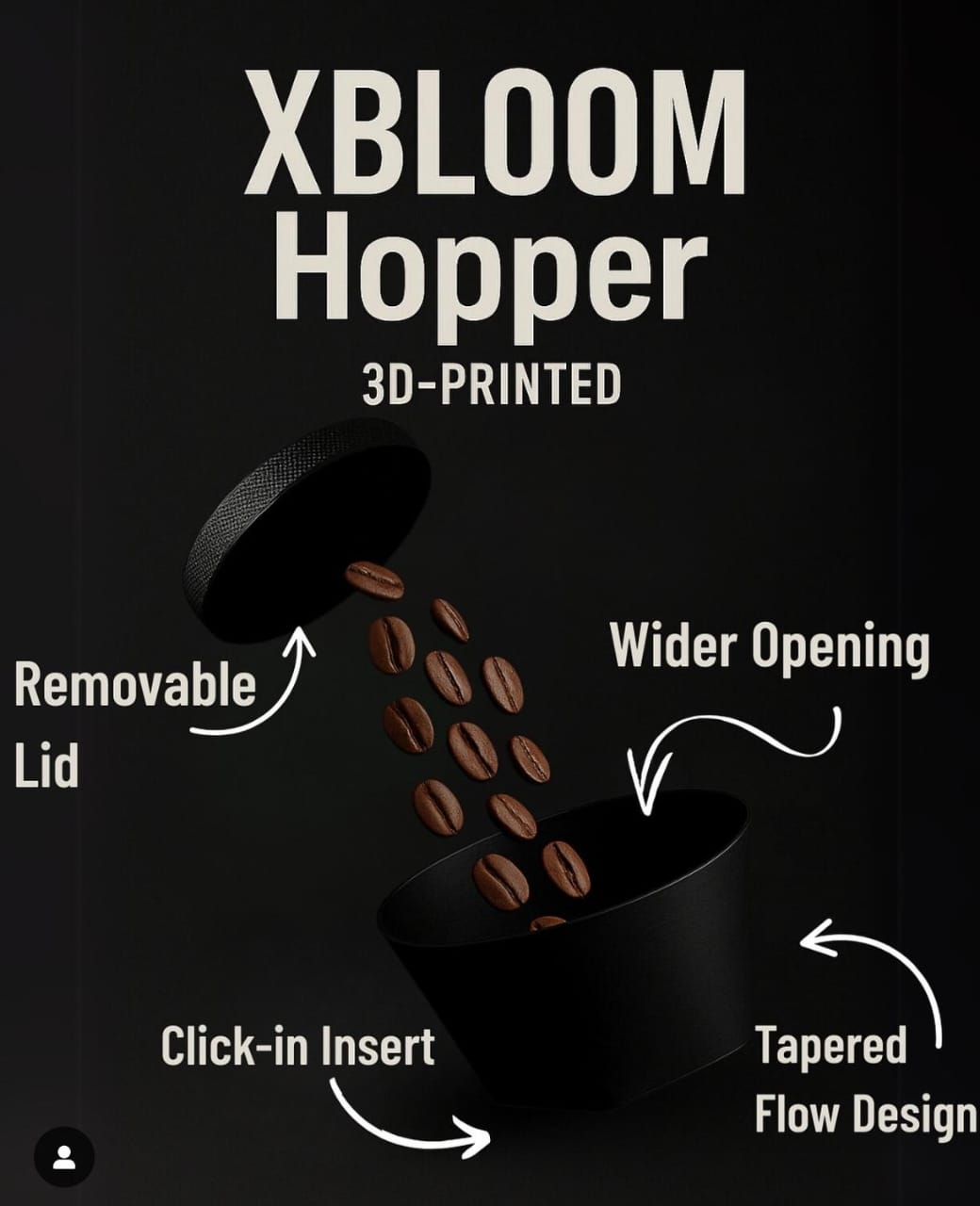 XBloom Studio Accessory storage Hopper ALMENHAZ COFFEE xbloom-studio-accessory-storage-hopper-almenhaz-coffee