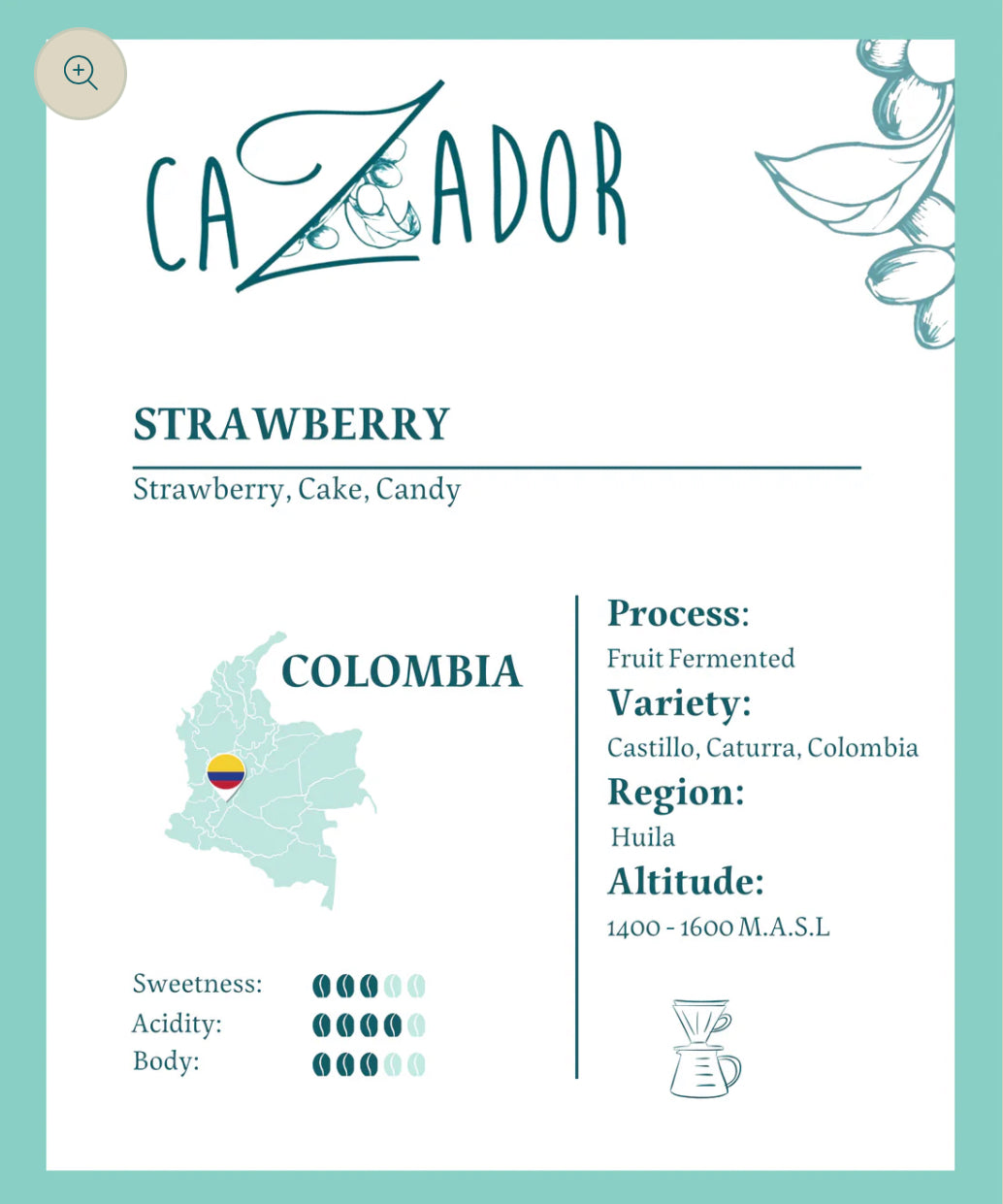 Colombia Strawberry| cazador coffee