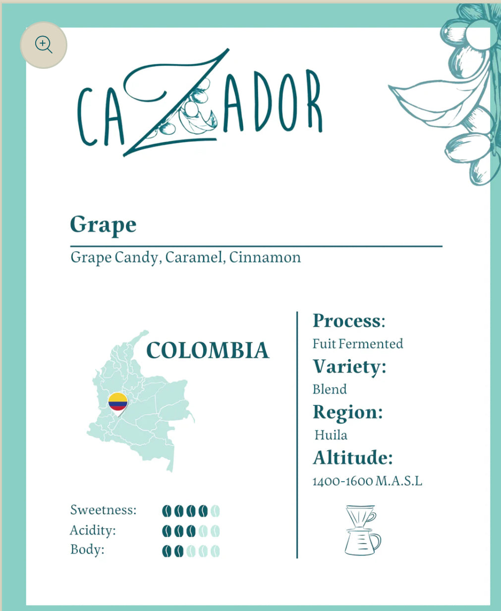 Colombia Grape | cazador coffee