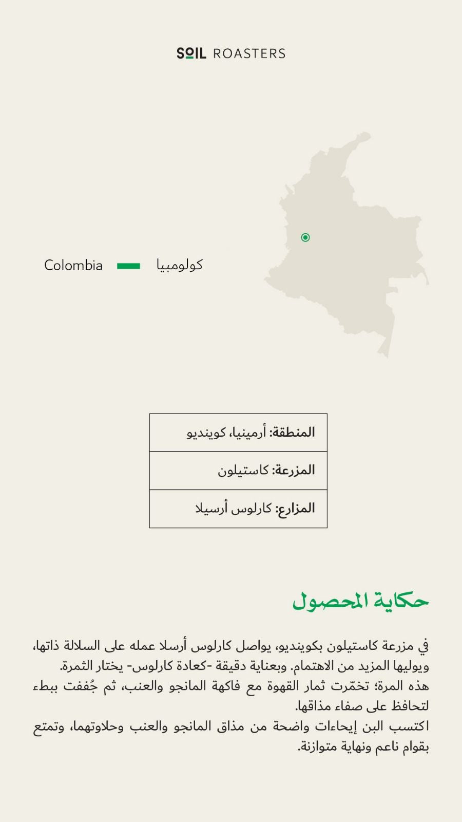 Orvin- Colombia | Soil Roastery