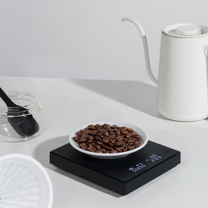 TIMEMORE WHITE Mirror Basic PRO Coffee Scale with Timer, Espresso Scale with Flow Rate Function