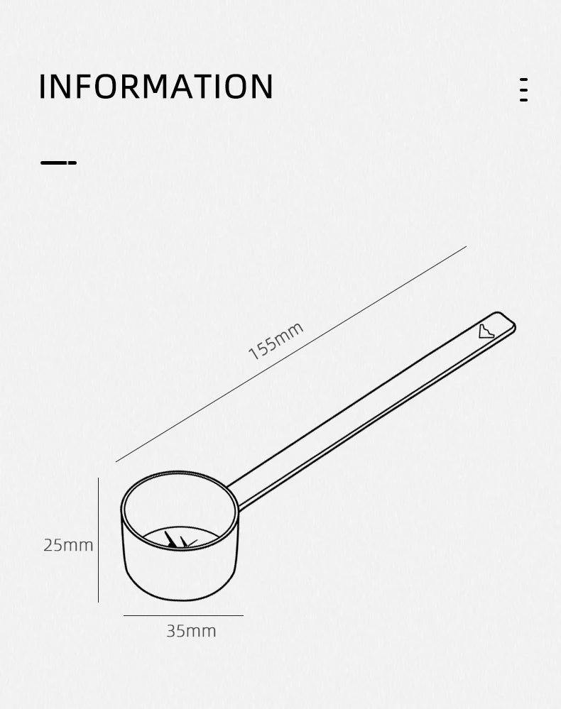 ملعقة قياس طويلة من الفولاذ المقاوم للصدأ باللون الفضي MHW-3BOMBER