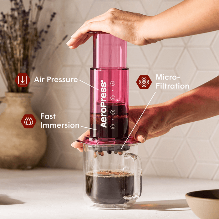 AeroPress Coffee Maker - Pink