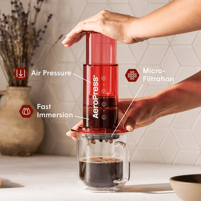 AeroPress Coffee Maker - Red