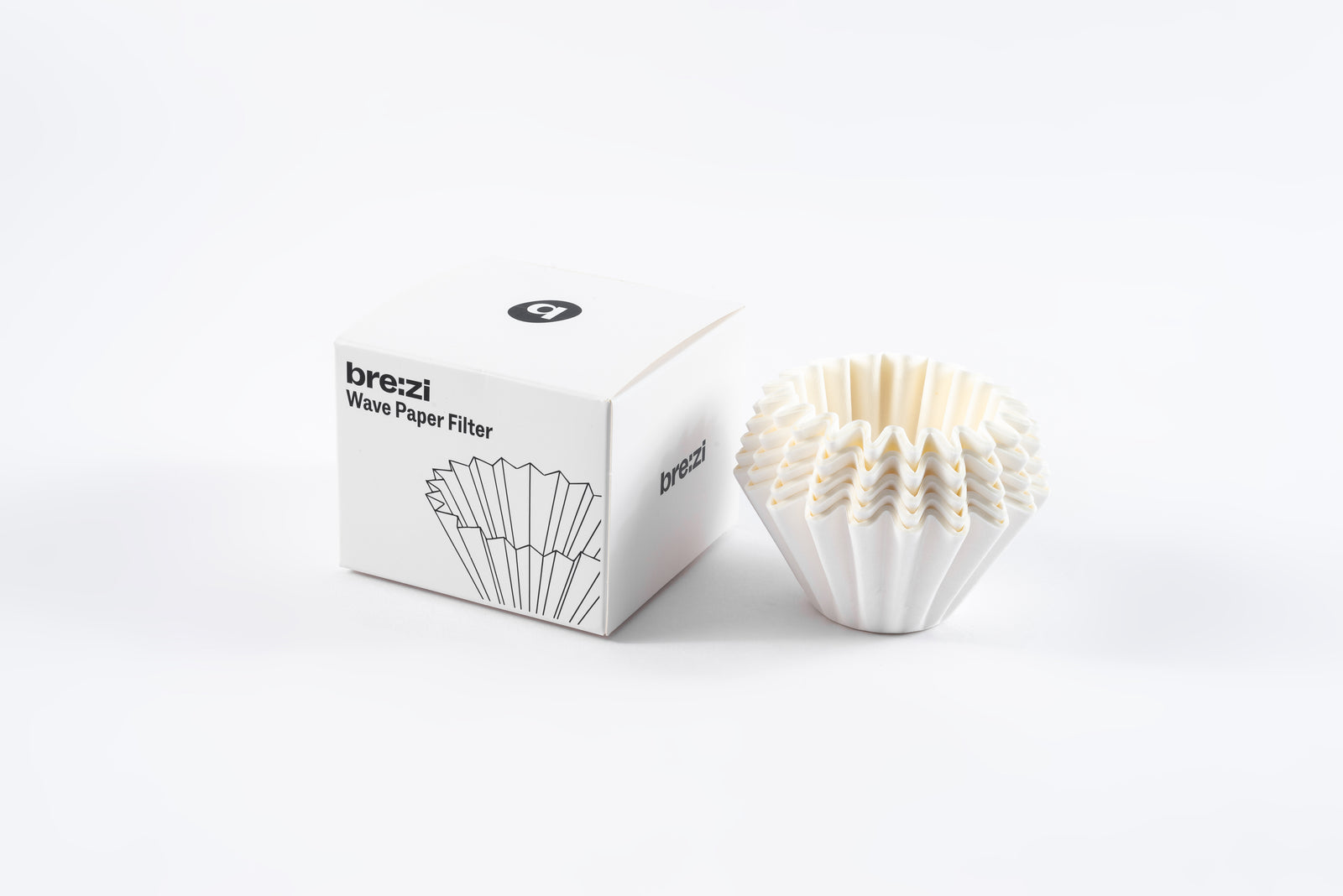 Brezi Wave Paper Filters – 155(100 pcs)