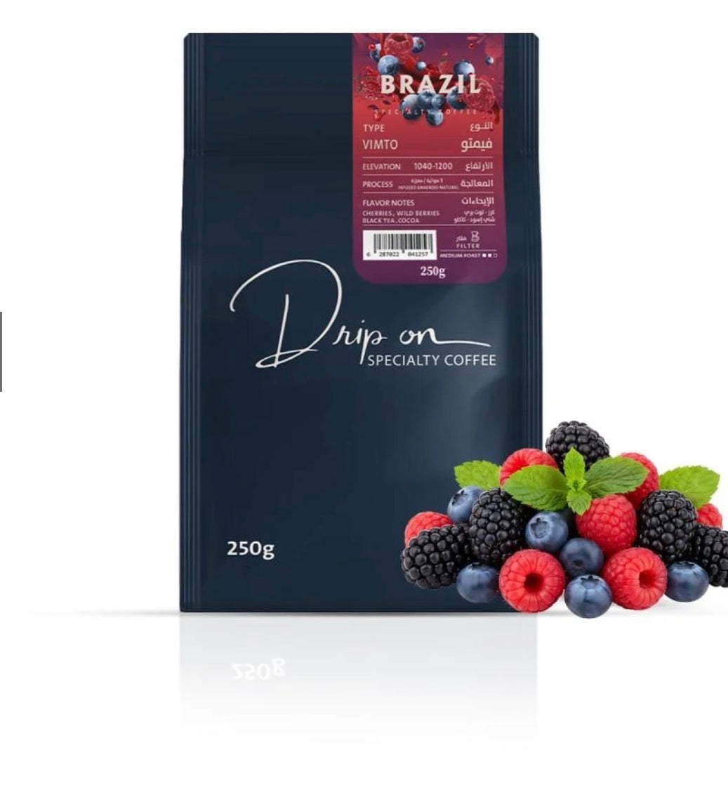 Drip on Roasted Specialty Coffee Beans -
Brazilian VIMTO 250g