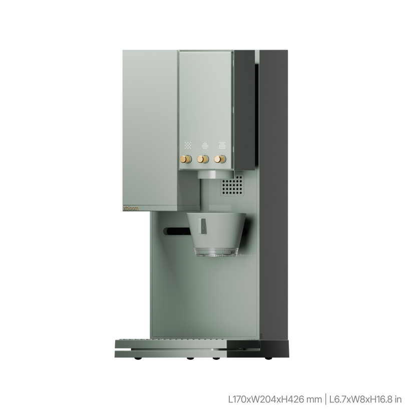 ماكينة قهوة إكس بلوم ستوديو باللون الأخضر المريمية