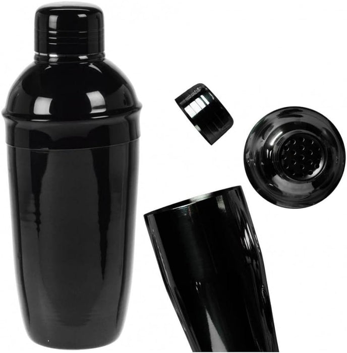 Stainless Steel Cocktail Shaker, 700ml, Black