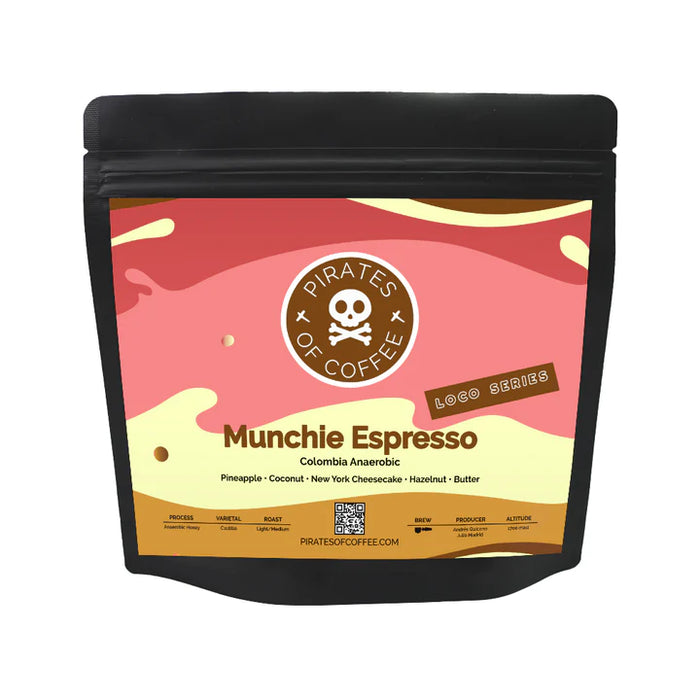 MUNCHIE ESPRESSO: Colombia Anaerobic Honey pirates of coffee