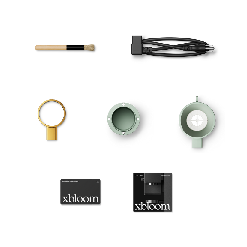 ماكينة قهوة إكس بلوم ستوديو باللون الأخضر المريمية