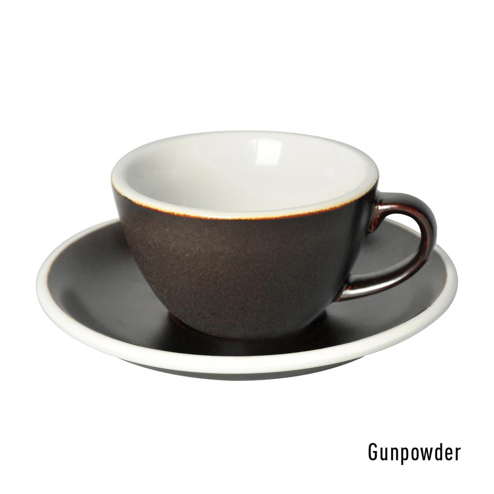 EGG SET OF  150ML FLAT WHITE CUP & SAUCER (POTTERS COLOURS)