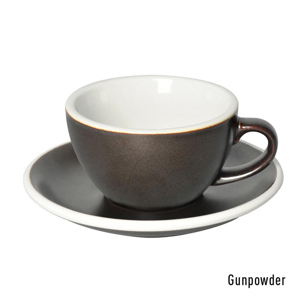 EGG SET OF  200ML CAPPUCCINO CUP & SAUCER (POTTERS COLOURS)