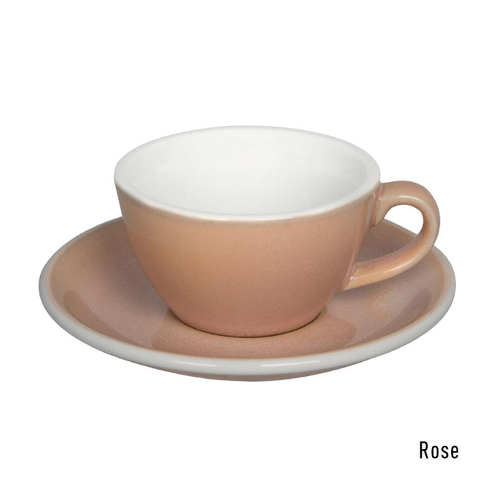 EGG SET OF  150ML FLAT WHITE CUP & SAUCER (POTTERS COLOURS)