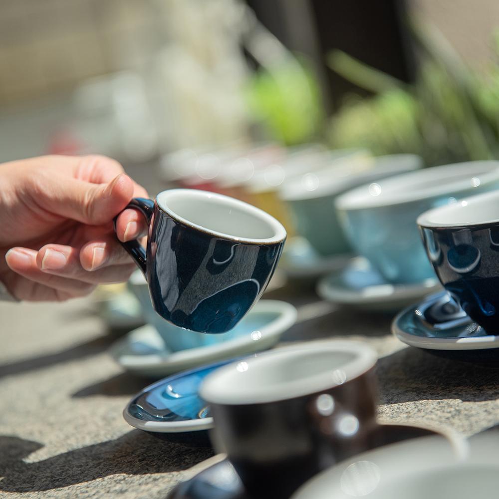 طقم إبريق قهوة إسبريسو سعة 80 مل مع صحن (ألوان بوترز)