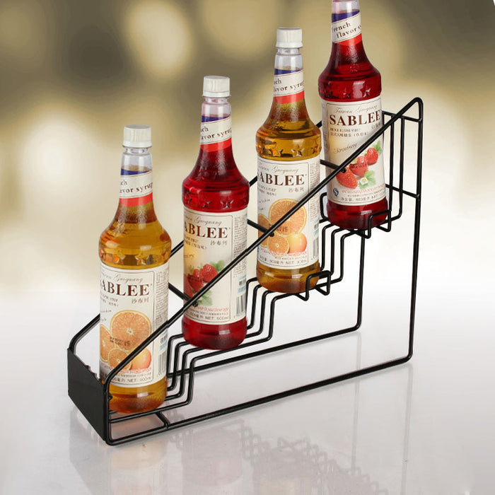 Syrup bottles display stand holder