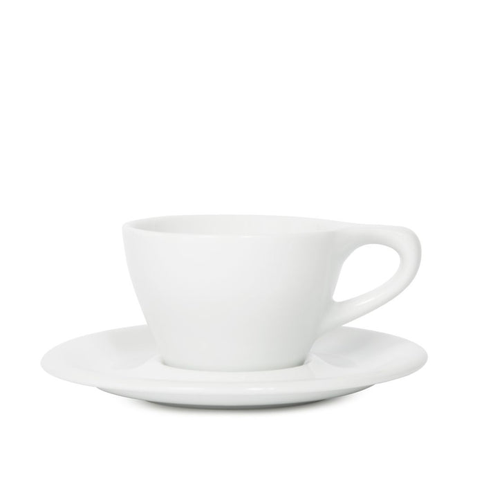 LINO 180 ml Cappuccino 6 oz cup and saucer white