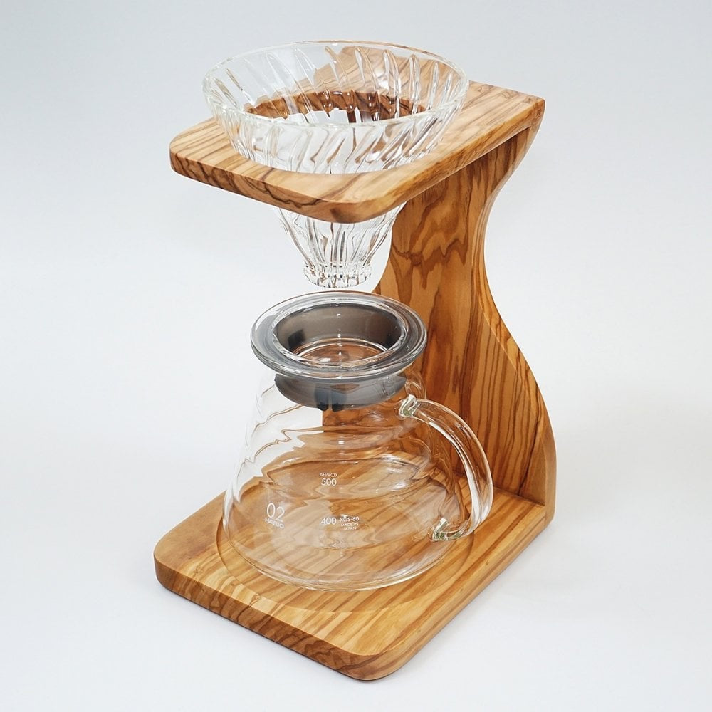 مجموعة حامل HARIO V60 من خشب الزيتون