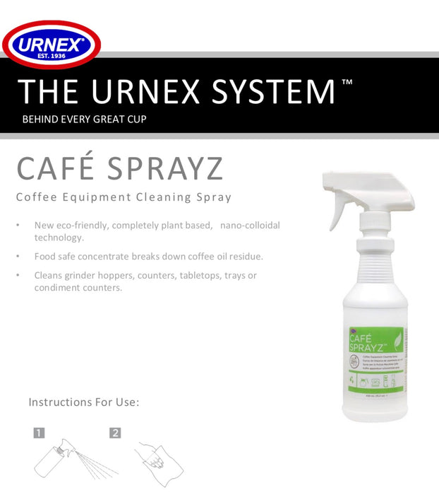 Urnex Café Sprayz Coffee Equipment Cleaning Spray
